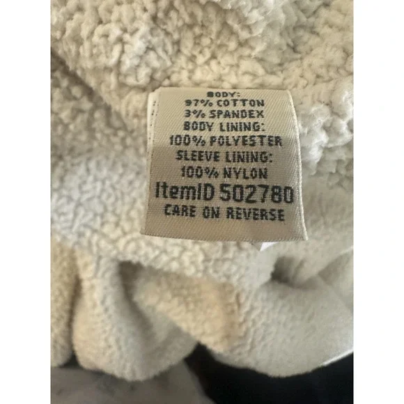 LL Bean Classic Utility Jacket Sherpa Lined Army Green Zip Snap Women's Size XL - Picture 11 of 13